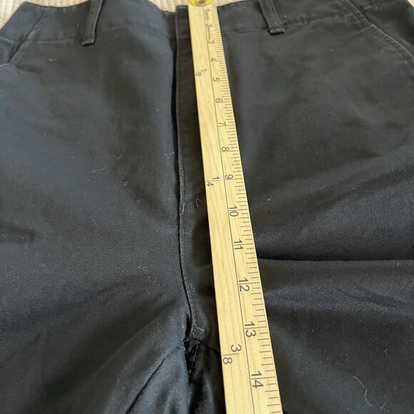 Uniqlo U Pants Women 8 Black Cotton Wide Leg High Rise Chino Casual Wear Classic - Picture 9 of 16